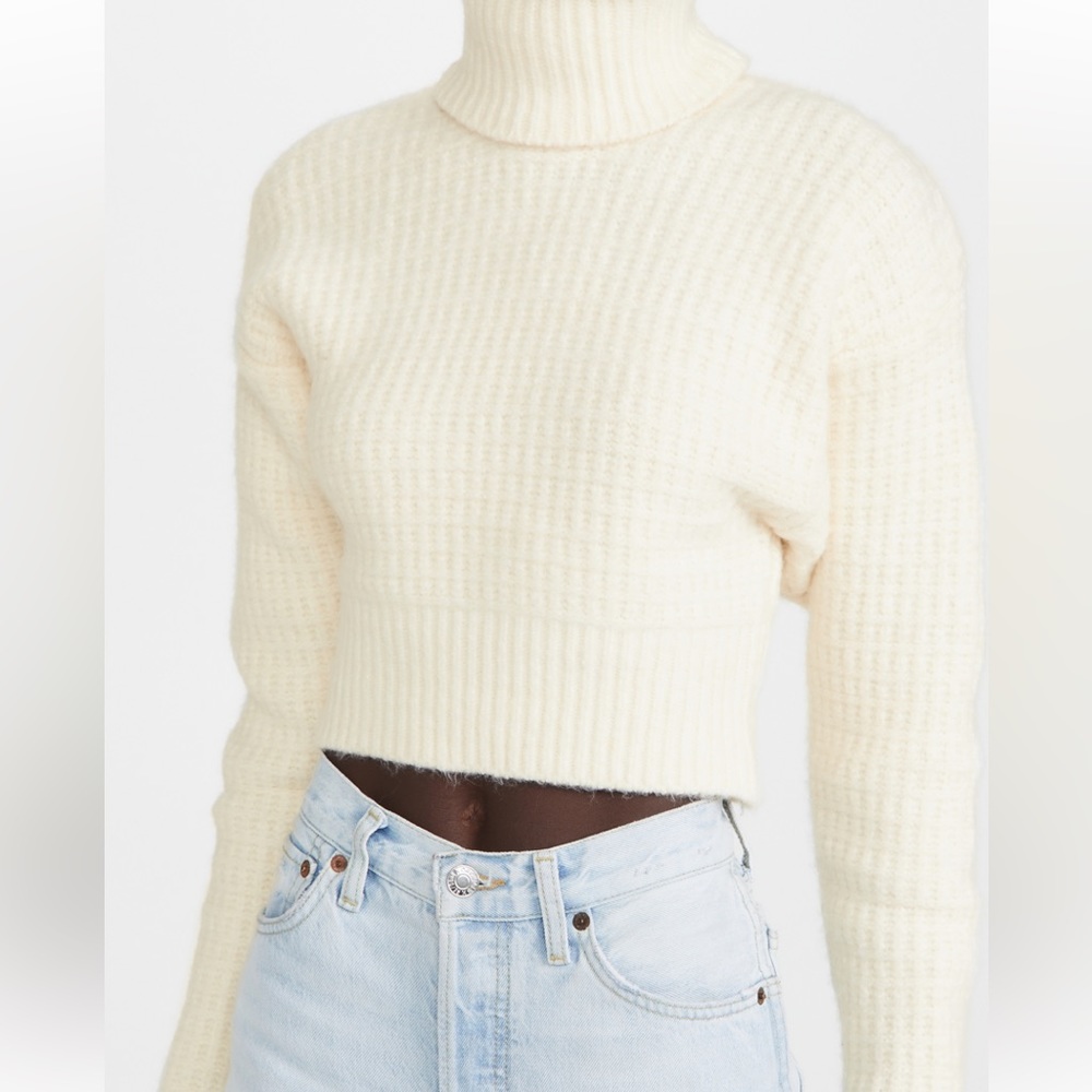 NWT For Love & Lemons Madeline Turtleneck Crop Sweater